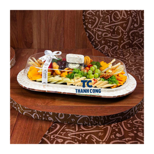 Bandeja artesanal vietnamita más vendida con incrustaciones de nácar para exhibición de postres de Ramadán Eid, decoración y regalos éticos - Product Image 1