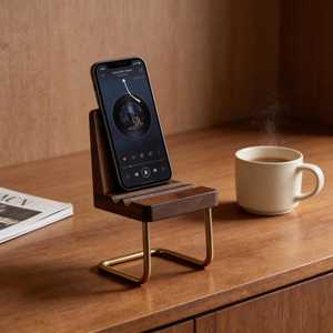 Soporte para Teléfono Celular con Forma de Silla, Tamaño y Diseño Personalizados, con Soporte de Latón, por Universal Overseas INDIA - Product Image 1