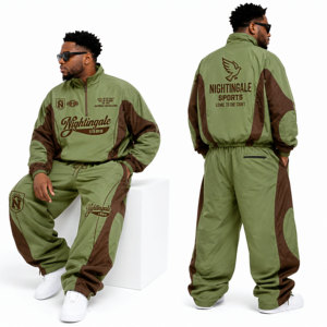 Ensemble de veste et pantalon pour homme, très vendu, deux pièces, veste 100% nylon, coupe-vent, imperméable, pour la course à pied et le sport - Product Image 2