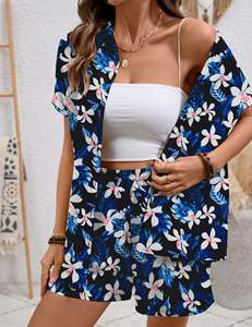 Ropa de Verano 2026, Camisas Estampadas con Botones, Tops, Pantalones Cortos de Playa, Conjuntos de Vacaciones, Ropa Deportiva, 2 Piezas - Product Image 4