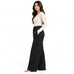 Pantalones Casuales de Pierna Ancha, Diseño Relajado, Ajuste Cómodo, Ideales para el Día a Día, Pantalones Deportivos de Pierna Ancha para Mujer, Algodón Suave de Primera Calidad - Product Image 3