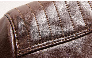 Chaqueta de Cuero para Hombre con Cuello de Piel, Abrigo Cálido para Invierno, Ropa Exterior de Primera Calidad, Fabricante OEM al por Mayor - Product Image 3