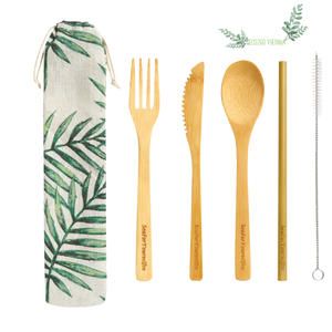 Juego de cubiertos de bambú reutilizable/Juego de cubiertos de bambú para niños Precio más barato para su elección por Eco2go Vietnam - Product Image 1