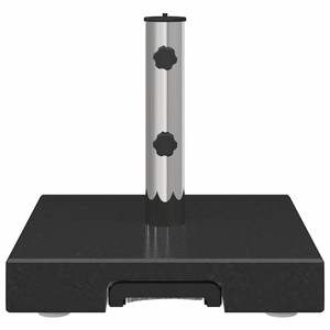 Base de parasol en granit 16,14 x 16,14 x 14,57 po pour parasols de terrasse, couleur noire - Product Image 6