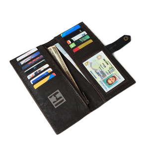 Portefeuille à trois volets en cuir de vachette avec logo personnalisé pour femmes, style western, porte-cartes RFID - Product Image 5