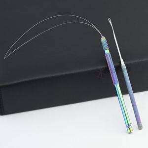 Durable Hair Extension <b>Threading</b> <b>Tool</b> Hook and Loop Needle for Micro Ring Pulling Nano Beads I Tip Salon Professional Kit - Product Image 1
