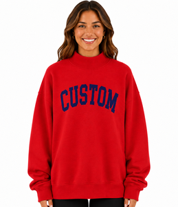 Sudadera Oversize de Cuello Alto para Mujer con Logotipo Personalizado, Tejido 100% Algodón, Estilo Holgado con Hombros Caídos - Product Image 1