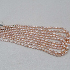 Perlas de Agua Dulce Naturales AAA de 4mm 6mm 8mm 10mm, Color Rosa, Forma de Arroz, Perlas al por Mayor para Joyería, DIY, Pulseras y Collares - Product Image 4