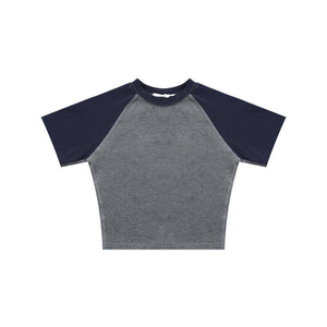 Custom Men's Reverse Stitch T-<b>Shirt</b> American Retro Brand 100% Cotton 240gsm Heavyweight Short Raglan Short Sleeves Women T-<b>Shirt</b> - Product Image 6