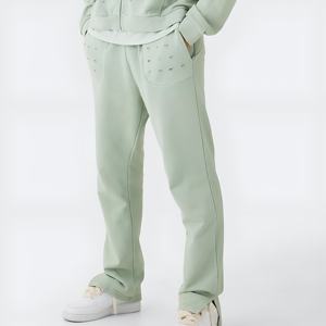 Ensemble de survêtement homme délavé à l'acide de qualité supérieure, en tissu respirant, pour le sport et le jogging, avec sweat à capuche zippé et pantalon, grandes tailles, streetwear, vente en gros OEM - Product Image 5