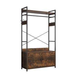 Grande Armadio Indipendente Robusto con Appendiabiti, Organizzatore Guardaroba con Scaffali Multipli, Appendiabiti Premium - Product Image 2