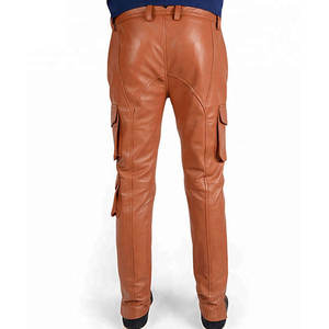 Pantalones de Cuero para Hombre de Alta Calidad, Diseño Clásico, Cuero Suave y Duradero, Transpirable, Cómodo, para Uso Diario - Product Image 3