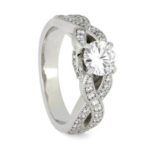 Bague de fiançailles en moissanite synthétique de qualité supérieure pour femme, prix de vente à l'exportation - Product Image 6