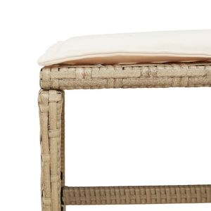 Conjunto de Comedor para Jardín en Beige y Negro - Product Image 6