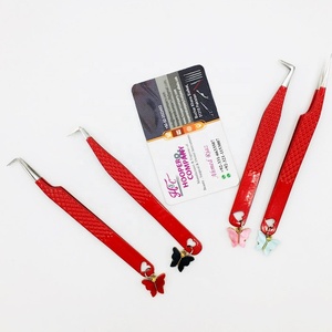 Pince à cils en vison à breloques en forme de papillon pince à épiler à breloques en acier inoxydable pince à épiler en extension de cils durable - Product Image 6