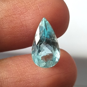 Aigue-marine naturelle bleu glace de 4,40 carats, taille poire facettée, translucide, pierre précieuse en vrac - Product Image 2