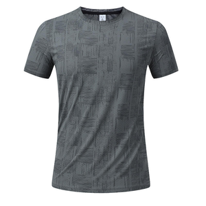 Men's Geometric Pattern Short Sleeve O-Neck <b>T</b>-<b>Shirt</b> Slim Fit Breathable Knitted <b>Polyester</b> Casual Wear - Product Image 2