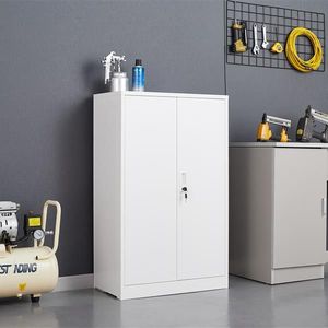 Adjustable Shelf Metal Storage Cabinet with Locking Doors Folding Filing Storage Locker File Cabinets - Product Image 6