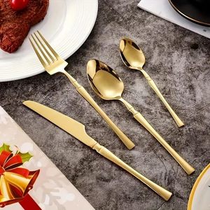 Couteau de table élégant, écologique, luxueux et moderne en or, 22,5 cm, poli miroir, en acier inoxydable, pour hôtels et mariages - Product Image 4