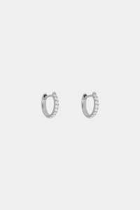 Dainty Huggie <b>Hoop</b> <b>Earrings</b> Custom 14K 18K <b>Solid</b> Gold Round Cut Lab Grown Diamond Classic Minimalist Chunky Huggies Manufacturer - Product Image 3