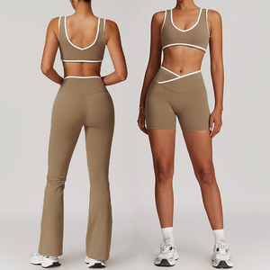 Premium Women's Yoga Wear Set Moisture Wicking Gym <b>Clothing</b> OEM ODM Factory Direct Wholesale Supplier - Product Image 3