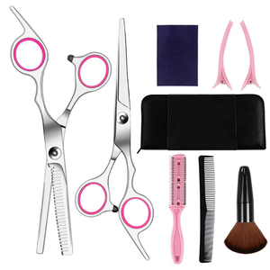 Ensemble de ciseaux de coiffure professionnels japonais en acier inoxydable 440C avec manche en céramique pour la coupe et l'éclaircissement des cheveux – Vente en gros - Product Image 4