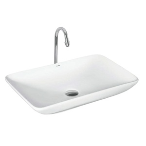 อ่างล้างหน้าเซรามิกสีขาวสำหรับห้องน้ำอ่างล้างมือสำหรับผู้ซื้อจำนวนมาก - Product Image 1