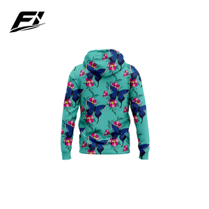 Sweat-shirt à capuche zippé pour homme, imprimé graphique nuage bleu, veste décontractée, vêtements personnalisés OEM - Product Image 3