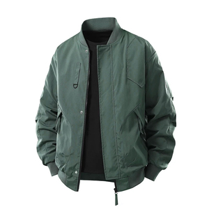 <b>Mens</b> <b>Lightweight</b> Casual Bomber <b>Jacket</b> With Zipper Closure Rib Knit Design And Soft Comfortable Fit For Streetwear And Daily Use - Product Image 1