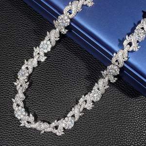 <b>Infinity</b> Bling <b>Gold</b> Plated Cuban Chain <b>Necklace</b> 925 Silver Moissanite Diamond Hip Hop Jewelry Party Wear Gift - Product Image 4