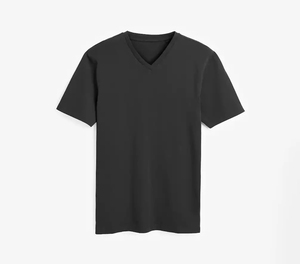 เสื้อยืดคอกว้างผู้ชาย ผ้าฝ้าย เสื้อยืดลำลองผู้ชาย ผ้าฝ้ายแท้ 100% เสื้อยืดเรียบง่ายสำหรับฤดูร้อน เสื้อยืดคอกว้างผู้ชาย - Product Image 1