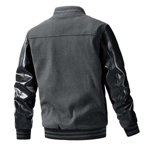 Chaqueta Varsity Casual para Hombre, Talla Grande, Cuello Redondo, Tejida, Transpirable, Reversible, Impermeable, de Lana y Viscosa, Estilo Universitario - Product Image 6