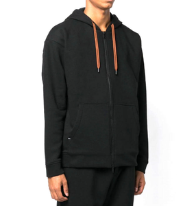 Sudadera con Capucha y Cierre de Cremallera para Hombre, Color Sólido, Corte Regular, Informal, para Otoño, 100% Algodón, Transpirable, Diseño de Punto - Product Image 5