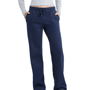 Custom Women's Winter Formal Fleece <b>Lined</b> Straight Jogger <b>Pants</b> 100% Cotton Elastic Waist Oversized Sweatpants Pockets - Product Image 1