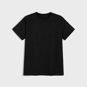 T-shirt texturé à col rond et manches courtes, décontracté, été, coupe ample, mélange de coton, ensemble de t-shirts décontractés, respirant, polyester - Product Image 1