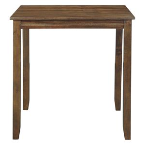 Set da Pranzo Transizionale 5 Pezzi con Tavolo Alto e 4 Sedie Imbottite in Legno, Finitura Marrone, Arredamento per Sala da Pranzo - Product Image 5