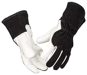 Guantes de soldadura eléctrica profesional MIg, diseño personalizado, cómodos y resistentes al calor, trabajo de soldadura de cuero, venta al por mayor - Product Image 1