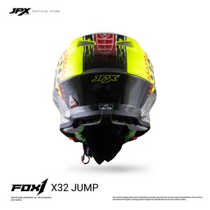 หมวกกันน็อค JPX Fox1 Motif X 32 Supermoto Cross ให้การปกป้องที่เหนือกว่าและดีไซน์โดดเด่นเพื่อประสบการณ์มอเตอร์ครอสที่ดีที่สุด - Product Image 2