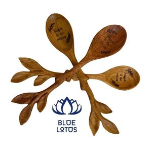 Cuillères à thé en bois durables de 5,8 pouces, mini-cuillères pour miel, confiture, condiments, lavage à la main uniquement, ustensiles de cuisine - Disponible en gros - Product Image 1
