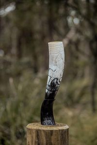 Corne de buffle Viking sculptée à la main, style amour, artisanale - Product Image 5