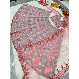 Most Beautiful and Trending Wedding Apparel Lehenga Choli with Thread Embroidery - Product Image 6