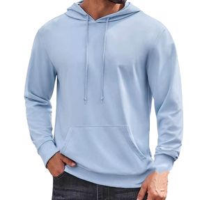 Sweat-shirt à capuche vert pour homme, couleur unie, décontracté, respirant, en molleton tricoté, style automne, ensemble sweat-shirt 300g en coton - Product Image 3
