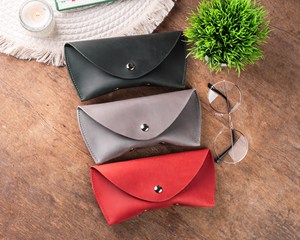 Handmade Genuine Leather <b>Glasses</b> Protector Slim Cowhide Pouch Luxury Vintage <b>Reading</b> Eyewear Case Cover Bag LGC-0115 - Product Image 1