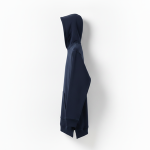 Sudadera con Capucha Azul Marino para Hombre, Corte Regular, Felpa Francesa de Algodón, Informal, con Bolsillo Delantero, para Otoño - Product Image 5