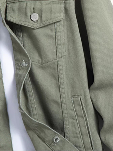 Custom Logo Hooded Canvas Denim <b>Jacket</b> for <b>Men</b> OEM Service High Quality Casual 100% Cotton Winter - Product Image 5