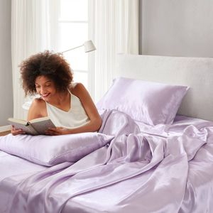 Set di Lenzuola in Raso di Lusso per Letto Singolo Include Lenzuolo e Federa - Product Image 5