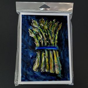 Whimsical A7 tamaño 5x7 tarjetas de notas en blanco Paquete de 8 tarjetas de felicitación sopladas de espárragos con sobres para mensajes de notas personalizados - Product Image 3