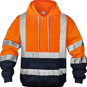 Sudadera Impermeable de Alta Visibilidad Naranja Reflectante, Ropa de Trabajo de Seguridad Clase 2 con Certificación ANSI y Logotipo Personalizado - Product Image 1
