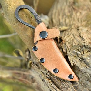 Cuchillo de Bolsillo Celta de Acero Forjado a Mano, Estilo Vikingo Medieval, Punta Fija de 3mm, Endurecido, Vintage, Antiguo, DIY, OEM - Product Image 4