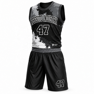 TESSUTO Black Grey <b>Camo</b> Basketball Uniform Set Custom Sublimated <b>Men</b> Polyester Sleeveless Jersey <b>Shorts</b> Team Wear - Product Image 1